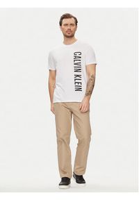 Calvin Klein Swimwear T-Shirt KM0KM00998 Biały Regular Fit. Kolor: biały. Materiał: bawełna