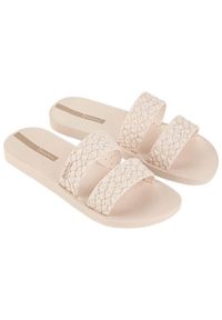Klapki damskie Ipanema Renda Ii. Kolor: beżowy. Materiał: syntetyk, materiał. Styl: sportowy #1