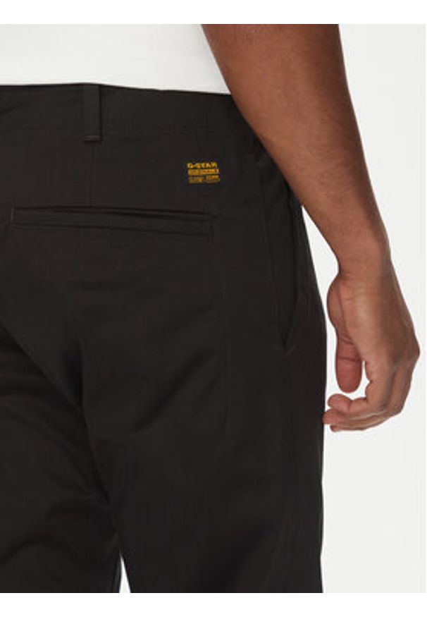 G-Star RAW - G-Star Raw Chinosy Mosa D25547-5126 Czarny Straight Fit. Kolor: czarny. Materiał: bawełna