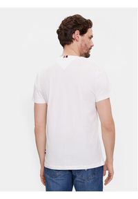 TOMMY HILFIGER - Tommy Hilfiger T-Shirt Global Stripe MW0MW34388 Biały Regular Fit. Kolor: biały. Materiał: bawełna #4