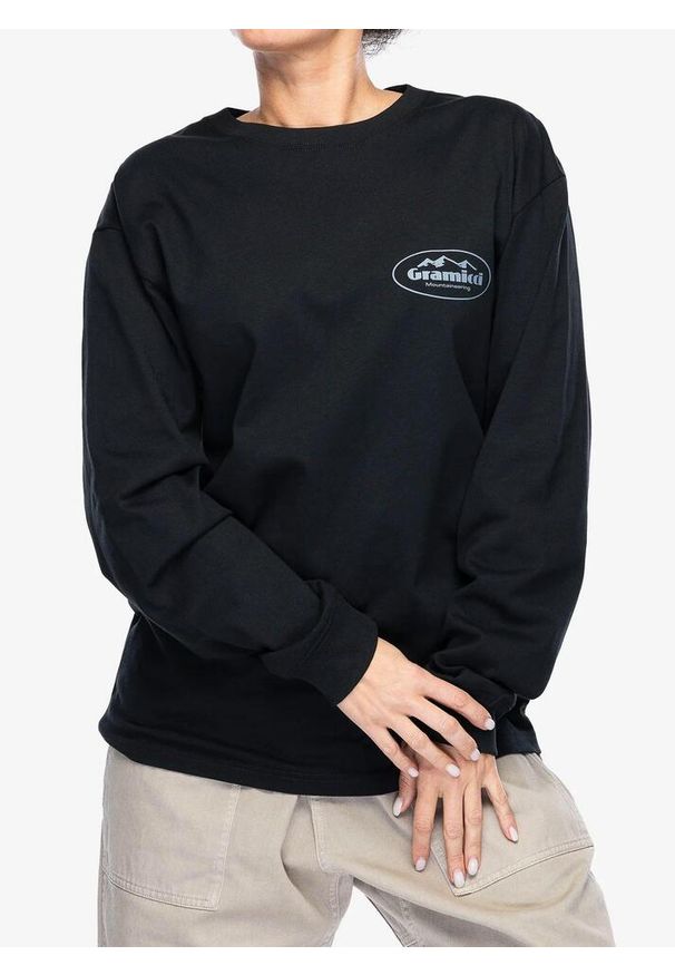 Longsleeve Gramicci Mountaineering LS Tee. Kolor: czarny. Długość rękawa: długi rękaw. Sport: turystyka piesza