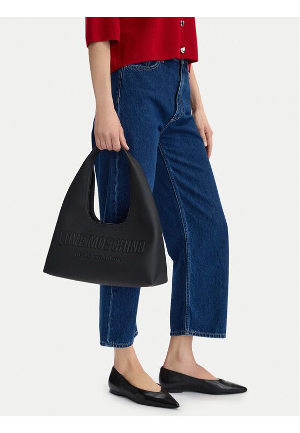 Love Moschino - LOVE MOSCHINO Torebka JC4047PP0OLE0000 Czarny. Kolor: czarny. Materiał: skórzane