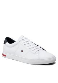 TOMMY HILFIGER - Tommy Hilfiger Sneakersy Essential Leather Detail Vulc FM0FM04047 Biały. Kolor: biały. Materiał: skóra