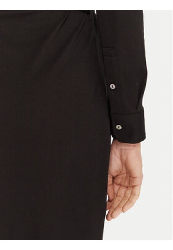 Lacoste Sukienka codzienna EF6022 Czarny Slim Fit. Okazja: na co dzień. Kolor: czarny. Materiał: bawełna. Typ sukienki: proste. Styl: casual