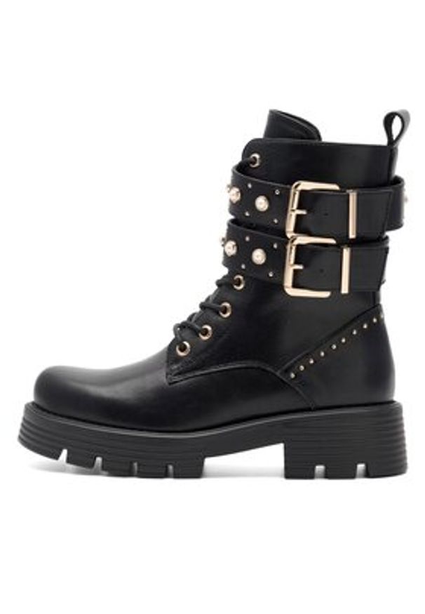 DeeZee Trzewiki BAHAR WS6119-14 Czarny. Kolor: czarny. Materiał: syntetyk