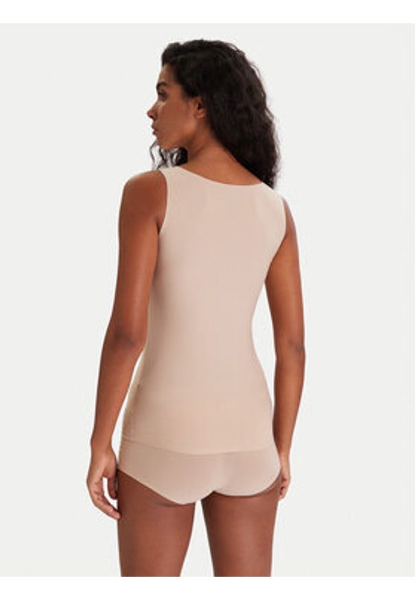 Chantelle Top Soft Stretch C26460 Beżowy Regular Fit. Kolor: beżowy. Materiał: syntetyk
