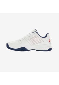 Buty tenisowe męskie K-Swiss Court Express na mączkę ceglaną. Materiał: syntetyk, skóra, kauczuk. Szerokość cholewki: normalna. Sport: tenis