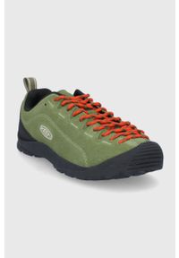 keen - Keen Buty Jasper damskie kolor beżowy. Nosek buta: okrągły. Zapięcie: sznurówki. Kolor: zielony #4
