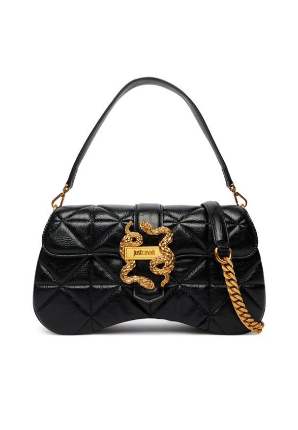 Just Cavalli Torebka 80RA4BA1 ZSD24 Czarny. Kolor: czarny. Materiał: skórzane