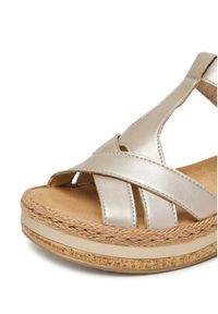 Rieker Sandały CEO-V0919-90 Złoty. Kolor: złoty. Materiał: skóra #6