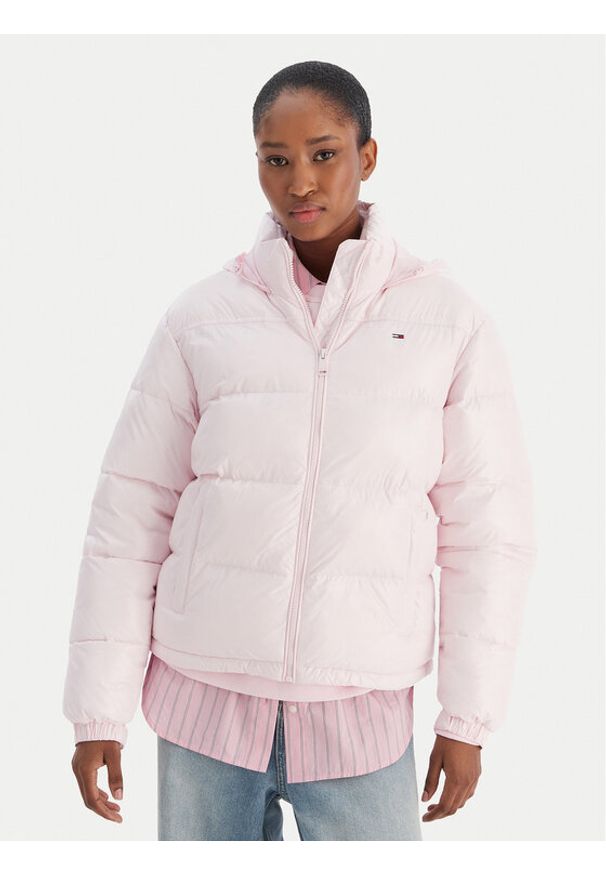 Tommy Jeans Kurtka przejściowa DW0DW22039 Różowy Regular Fit. Kolor: różowy. Materiał: syntetyk