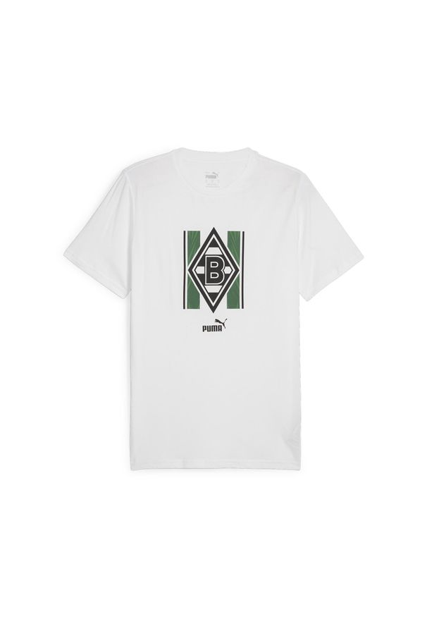 Puma - Męska koszulka ftblCULTURE Borussia Mönchengladbach PUMA White. Kolor: biały. Materiał: guma. Wzór: nadruk. Sport: piłka nożna