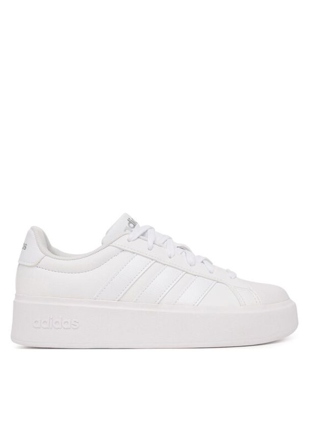 Adidas - adidas Sneakersy Streettalk Bold Shoes Junior KI1797 Biały. Kolor: biały. Materiał: skóra