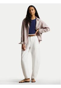 Polo Ralph Lauren Koszula 211935130501 Bordowy Relaxed Fit. Typ kołnierza: polo. Kolor: czerwony. Materiał: len #4