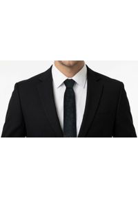 Męski Krawat - Chattier - Czarny z Kwiatową Fakturą Tkaniny. Kolor: czarny. Materiał: tkanina. Wzór: kwiaty. Styl: elegancki, klasyczny, wizytowy #5