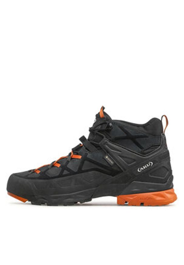 Aku Trekkingi Rock Dfs Mid Gtx GORE-TEX 718 Czarny. Kolor: czarny. Materiał: nubuk, skóra. Technologia: Gore-Tex. Sport: turystyka piesza