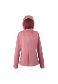 Regatta - Kurtka damska softshell przeciwdeszczowy Ossek. Kolor: różowy. Materiał: softshell. Sport: turystyka piesza #1