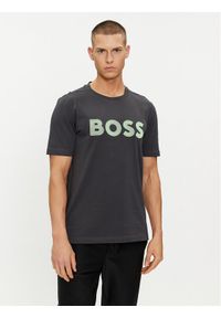 BOSS - Boss T-Shirt 50512866 Szary Regular Fit. Kolor: szary. Materiał: bawełna