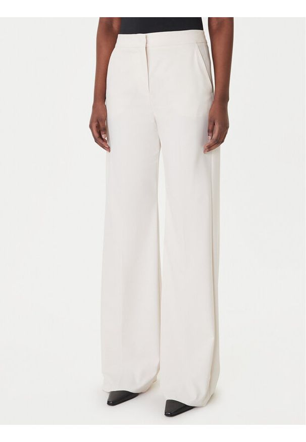 Marella Spodnie palazzo Sequoia 2613131211 Biały Wide Leg. Kolor: biały. Materiał: syntetyk