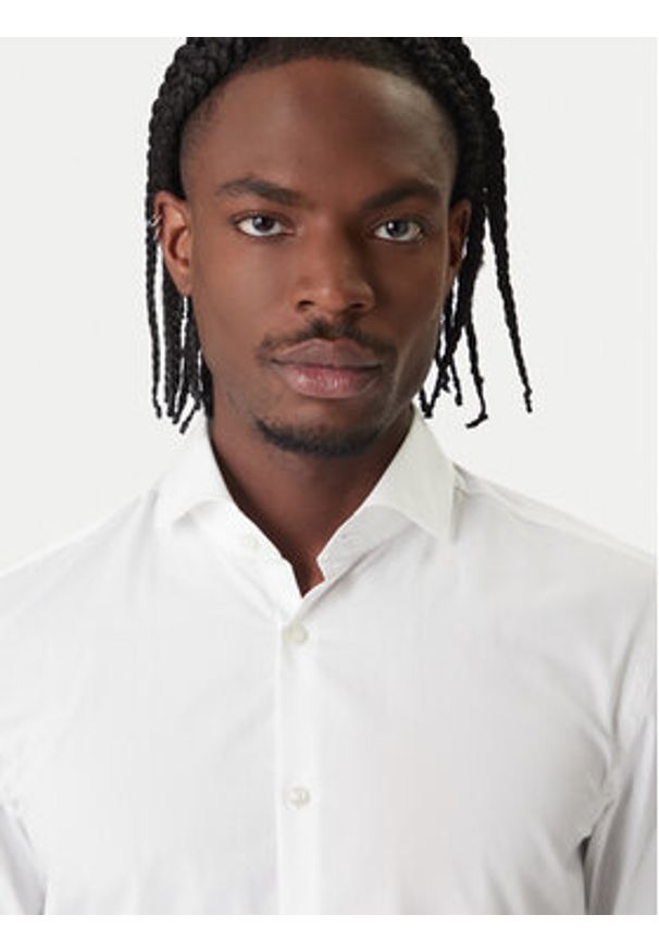 Hugo - HUGO Koszula C-Jason 50293691 Biały Slim Fit. Kolor: biały. Materiał: bawełna