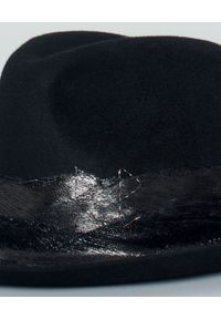 RUSLAN BAGINSKIY - Czarny kapelusz. Kolor: czarny. Materiał: materiał. Wzór: aplikacja. Styl: elegancki #4
