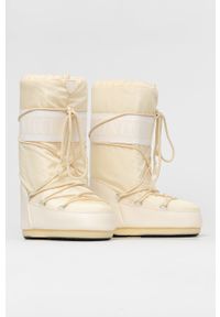 Moon Boot - Śniegowce Nylon 14004400.MOON.BOOT.NYLO-CREAM. Nosek buta: okrągły. Zapięcie: sznurówki. Kolor: beżowy. Materiał: nylon #5