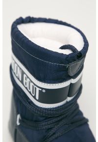 Moon Boot - Śniegowce dziecięce. Nosek buta: okrągły. Zapięcie: sznurówki. Kolor: niebieski. Materiał: syntetyk, materiał, skóra ekologiczna, guma. Szerokość cholewki: normalna. Sezon: zima #4