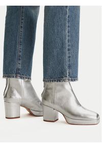 BALAGAN - Balagan Botki Elton Srebrny. Kolor: srebrny. Materiał: skóra #5
