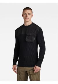 G-Star RAW - G-Star Raw Sweter Army D23525-D496-6484 Czarny Regular Fit. Kolor: czarny. Materiał: bawełna #1