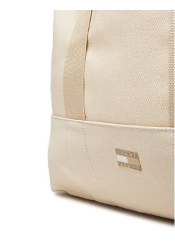 Tommy Jeans Torebka Tjw Tote Edition Canvas AW0AW17542 Beżowy. Kolor: beżowy