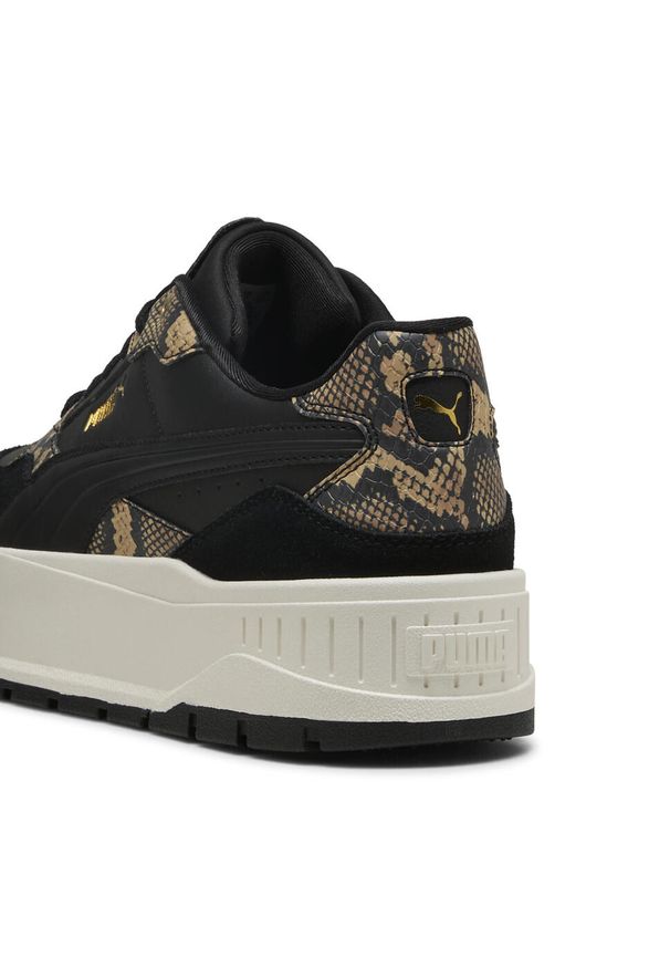 Puma - Damskie sneakersy Karmen II Idol Snake Chic PUMA Black Gold. Okazja: na co dzień. Kolor: czarny, wielokolorowy, żółty. Materiał: guma, zamsz