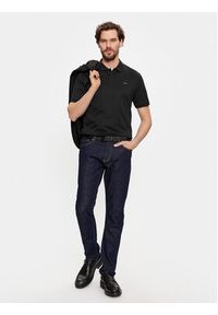 Calvin Klein Polo Smooth Cotton Slim Polo K10K111657 Czarny Regular Fit. Typ kołnierza: polo. Kolor: czarny. Materiał: bawełna #5