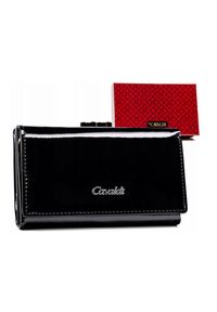 4U CAVALDI - Portfel damski 4U Cavaldi PX23-JMP czarny. Kolor: czarny. Materiał: skóra ekologiczna. Wzór: gładki