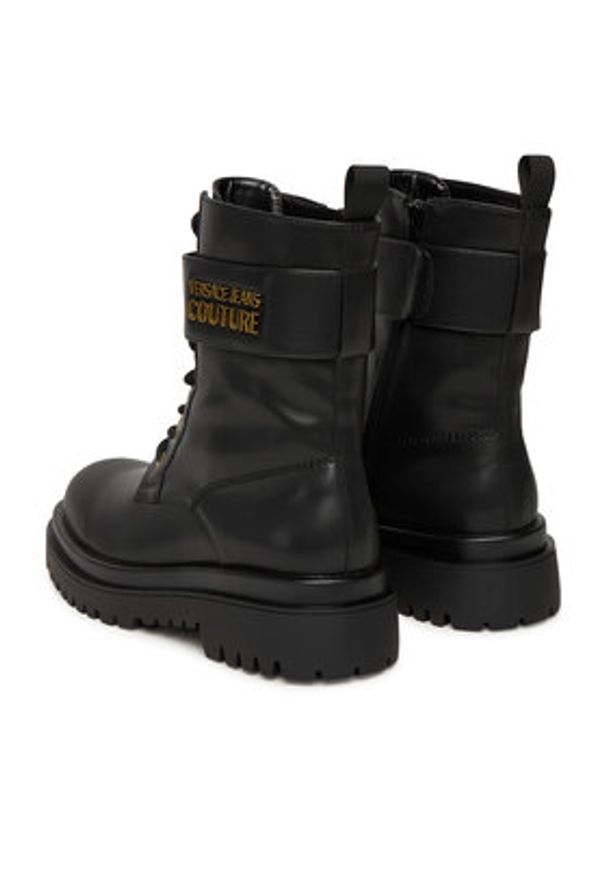 Versace Jeans Couture Trzewiki 79VA3S64 Czarny. Kolor: czarny. Materiał: skóra