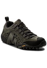 Buty trekkingowe Merrell INTERCEPT Castle Rock. Okazja: na co dzień. Kolor: zielony. Materiał: skóra
