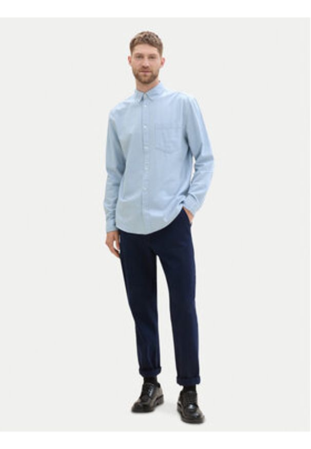 Tom Tailor Koszula 1042640 Niebieski Regular Fit. Kolor: niebieski. Materiał: bawełna