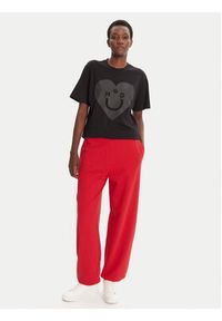 Hugo - HUGO T-Shirt Vintage 50545053 Czarny Loose Fit. Kolor: czarny. Materiał: bawełna. Styl: vintage