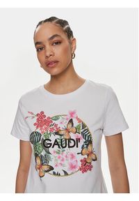 Gaudi T-Shirt 411FD64006 Biały Regular Fit. Kolor: biały. Materiał: bawełna