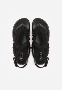 Born2be - Czarne Sandały w Stylu Rzymianek z Frędzlami Lysoph. Okazja: na co dzień. Zapięcie: sprzączka. Kolor: czarny. Materiał: jeans. Styl: casual, elegancki, boho #5