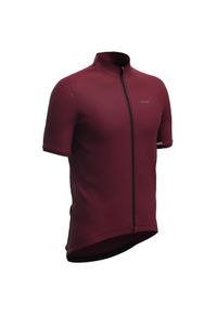TRIBAN - Koszulka rowerowa szosowa Triban RC500. Kolor: czerwony. Materiał: materiał, poliester, elastan, poliamid. Sport: wspinaczka #1