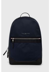 TOMMY HILFIGER - Tommy Hilfiger plecak męski kolor granatowy duży gładki. Kolor: niebieski. Materiał: poliester. Wzór: gładki #1