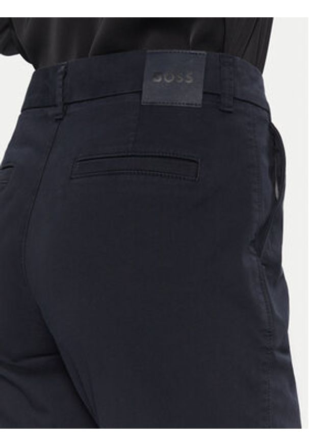 BOSS Spodnie materiałowe C_Tachini2-D 50508675 Granatowy Regular Fit. Kolor: niebieski. Materiał: bawełna