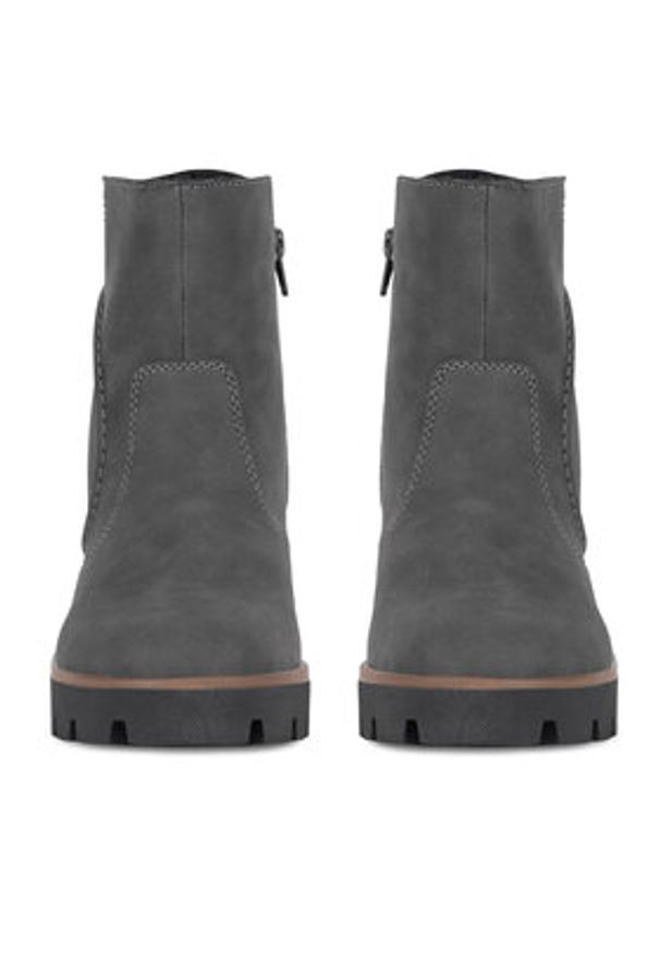 Rieker Trzewiki 79261-45 Szary. Kolor: szary. Materiał: materiał