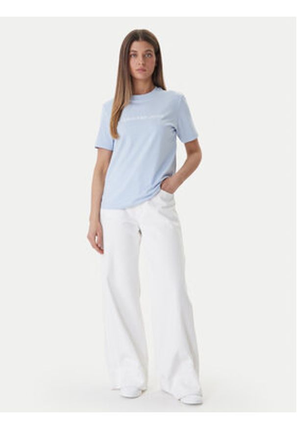 Calvin Klein Jeans T-Shirt LV047C912G Niebieski Regular Fit. Kolor: niebieski. Materiał: bawełna