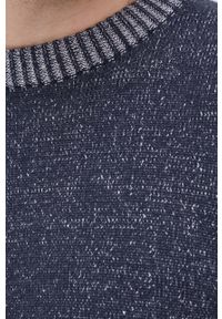 Selected Homme sweter bawełniany męski kolor granatowy. Okazja: na co dzień. Kolor: niebieski. Materiał: bawełna. Wzór: melanż. Styl: casual #3
