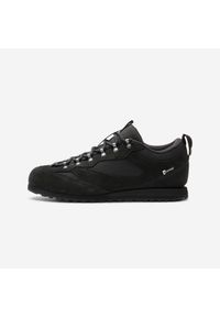 Decathlon - Sneakersy Graveler Low waterproof. Kolor: czarny. Materiał: skóra, kauczuk. Szerokość cholewki: normalna