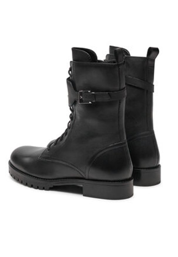 Patrizia Pepe Botki 8Y0080/L078-K103 Czarny. Kolor: czarny. Materiał: skóra