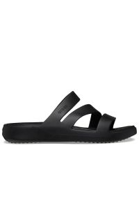 Klapki Crocs Getaway Strappy 209587-001 - czarne. Kolor: czarny. Sezon: lato. Obcas: na platformie. Styl: klasyczny