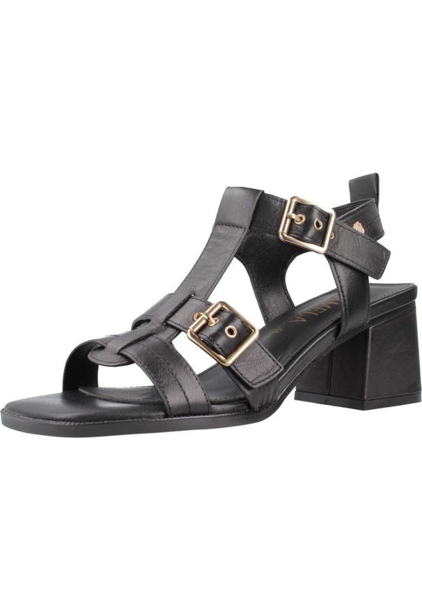 Carmela - Sandały CARMELA 161629c Czarny. Kolor: czarny. Materiał: skóra. Sezon: lato