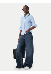 TOMMY HILFIGER - Tommy Hilfiger Koszula WW0WW43528 Niebieski Slim Fit. Kolor: niebieski. Materiał: bawełna #4